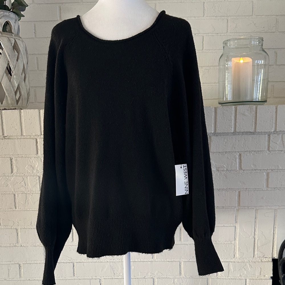 Nine West Classic Black Crew Neck Sweater
